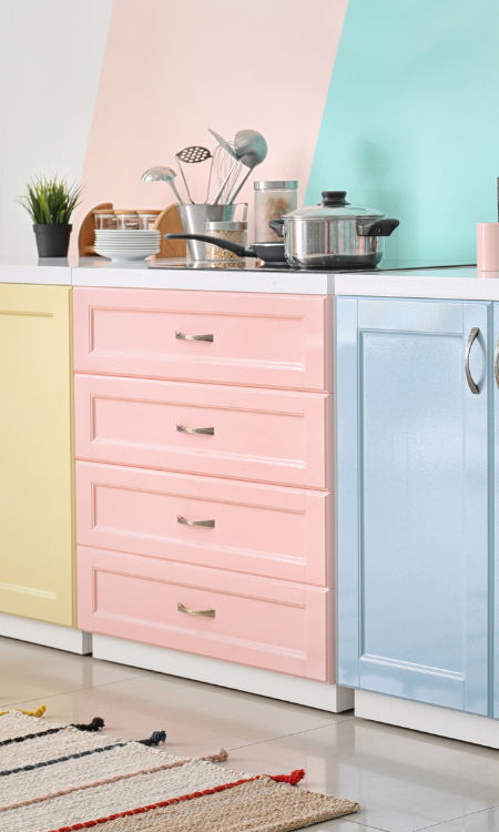 Cambio de color de gabinetes de cocina